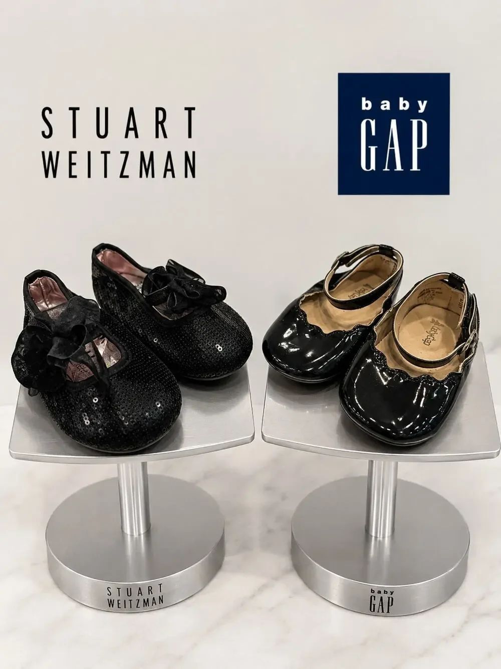 Stuart Weitzman Baby Bling Baby Shoes US 3 + Baby Gap Bonus Pair